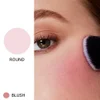 Application of Blush on Round Face