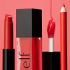 Red lip oil, lip liner, and lip plumer