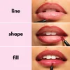 line, shape, and then fill with e.l.f. Lip Stain Marker